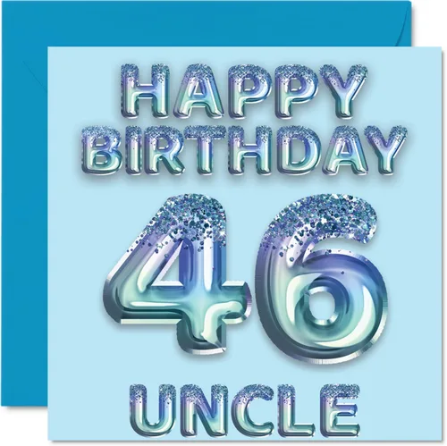 Vista 256 de Stuff4 Tarjeta de primer cumpleaños para niños, globo de fiesta con purpurina azul, tarjetas de feliz cumpleaños para niño de 1 año, nieto, hijo, 57