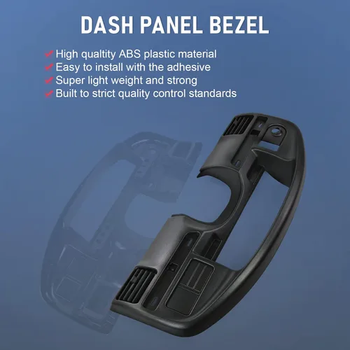 Vista 3 de JDMSPEED Reemplazo del panel de tablero de instrumentos compatible con Bronco Ford F-250 F-350 1992-1993 con bisel de tablero de gasolina