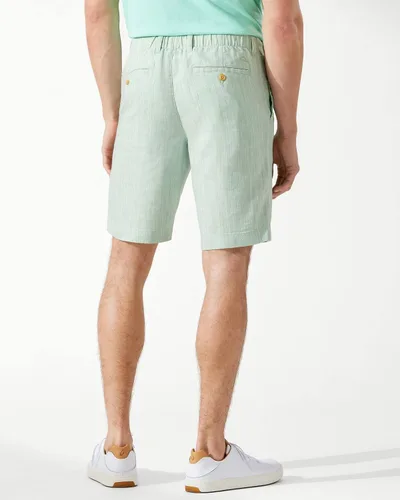 Vista 2 de Tommy Bahama Harbor Herringbone Pantalones cortos de golf con cintura elástica parcial