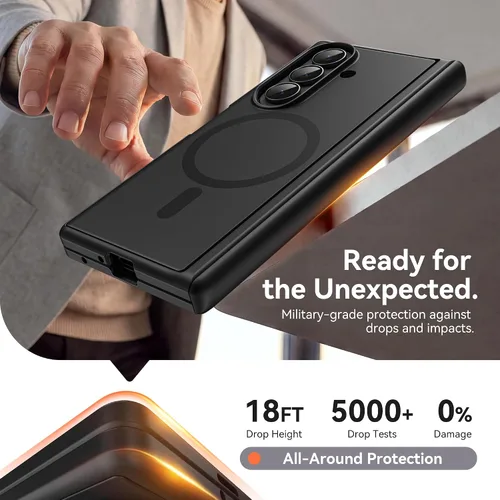 Vista 5 de BERFY Funda para Samsung Galaxy Z Fold 7, compatible con MagSafe