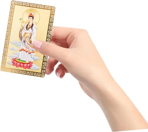 Vista 4 de FOMIYES Decoración de coche Accesorios de coche chino Feng Shui Kwan Guanyin Amuleto de Buda auspicioso para paz segura salud riqueza buena