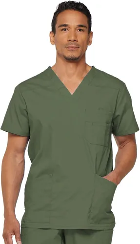 Vista 18 de Dickies EDS Signature - Camiseta médica para hombre, cuello en V Negro
