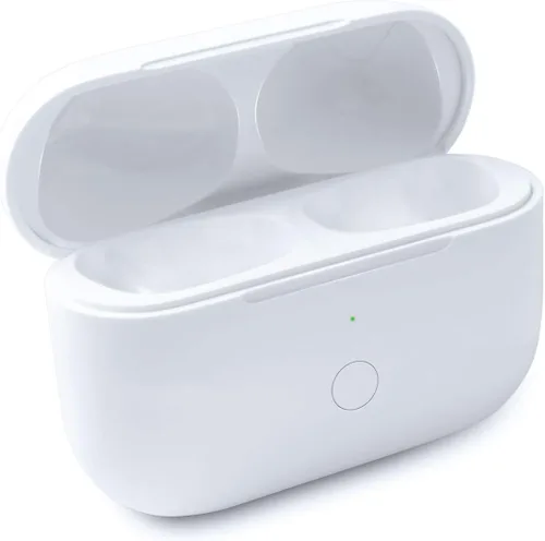 Vista 9 de Funda de carga inalámbrica de repuesto compatible con AirPods Pro de 1ª y 2ª generación, cargador AirPods Pro de 1ª y 2ª generación con botón