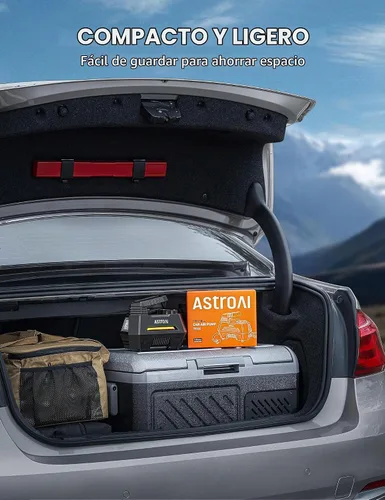 Vista 9 de AstroAI Compresor de aire portátil de arranque de aire S8