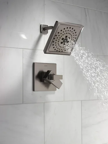 Vista 2 de Delta Faucet T17243-KS-PR Trillian - Bañera o ducha, mango doble, acero inoxidable negro