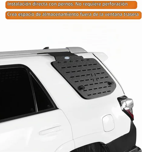 Vista 3 de u-Box Kit de panel Molle exterior de ventana trasera, sistema modular de panel de almacenamiento para Toyota 4Runner 2010-2024