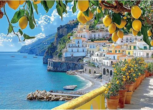 Vista 16 de MINIWAN Rompecabezas de 300 piezas de la Costa Amalfi, rompecabezas de alta calidad para adultos, estilo rústico, 17 x 11 pulgadas 300 piezas Costa