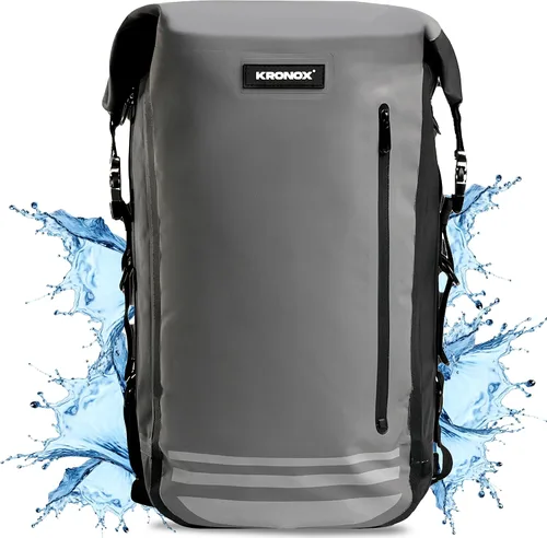 Vista 7 de KRONOX 30L Waterproof Backpack for Men – IPX7 Submersible Dry Bag, Lightweight & Durable for Travel, Motorcycle, Kayak