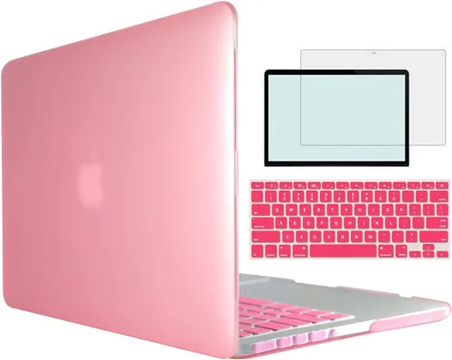Vista 18 de Funda compatible con MacBook Pro de 13 pulgadas con CD-ROM modelo A1278 versión 2008-2012, carcasa rígida 4 en 1 de plástico a presión con protector