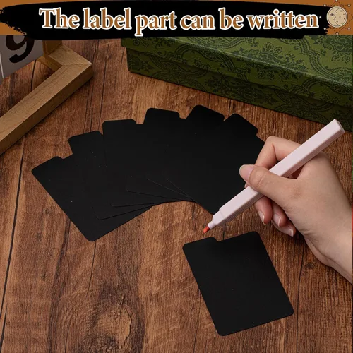 Vista 5 de Lewtemi 50 separadores de tarjetas, separadores de páginas de tarjetas intercambiables, separadores de juego para suministros de almacenamiento