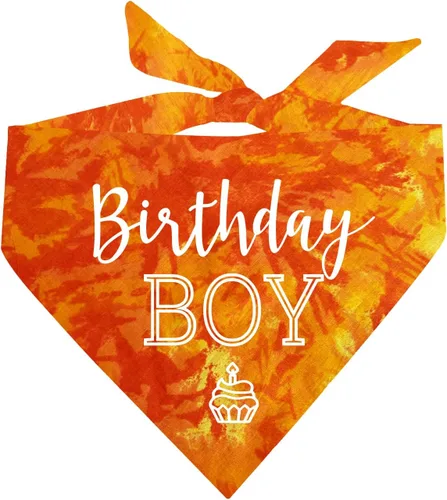 Vista 9 de Bandana de cumpleaños para niño con cupcakes para perro, 100% algodón, fabricada en Estados Unidos, cumpleaños, Pawty, tema de fiesta, suministros