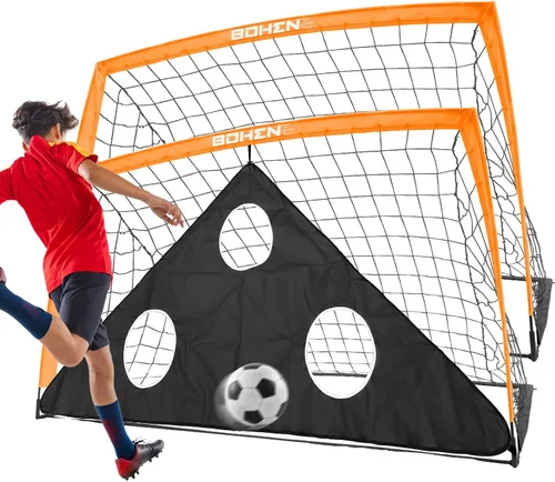 Vista 16 de BOHEN 6x4 FT Kids Soccer Goals with Carry Bag, Portable Folding Soccer Net for Backyard Training, Indoor/Outdoor Use for Youth and Adult