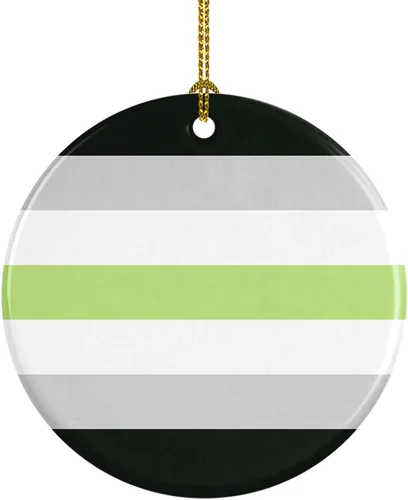 Vista 24 de Caroline's Treasures Trigender Pride - Adorno de cerámica para colgar en el árbol de Navidad, para el hogar, Navidad, fiestas, regalo, 3 pulgadas