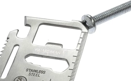 Vista 8 de GUARDMAN Multiherramienta de Supervivencia Tarjeta de Crédito 11 en 1 – Regalo para el Día del Padre Calcetín Navideño Regalo de Navidad