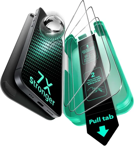 Vista 10 de ESR - Juego de 3 protectores de pantalla de vidrio templado 9H+ para iPhone Air, [grado militar a prueba de roturas], con tecnología antirreflejo