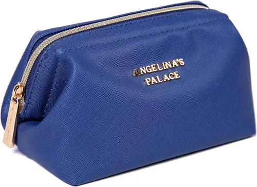 Vista 9 de Angelina's Palace Bolsa de maquillaje de viaje impermeable de cuero vegano, organizador de artículos de tocador oriental estilo retro, bolsa de Negro