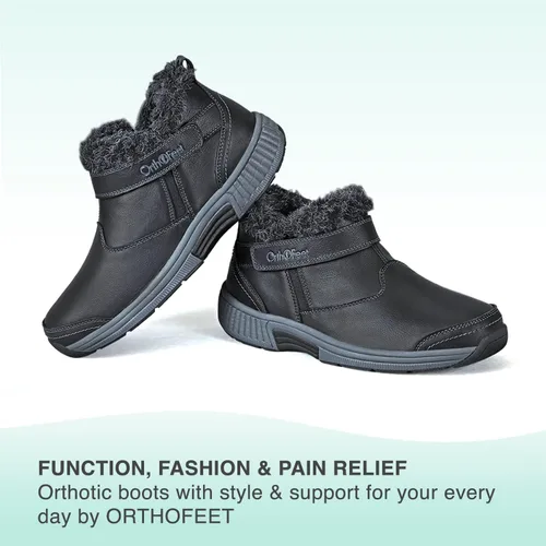 Vista 6 de Orthofeet Botines ortopédicos Siena de cuero para mujer