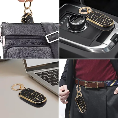 Vista 5 de Elegananccy para Funda de Llavero de Jeep, Negro