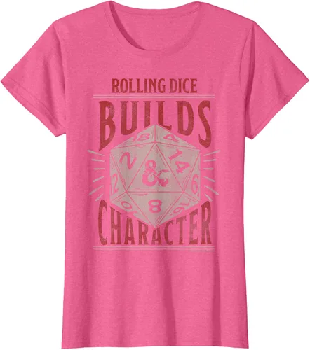 Vista 17 de Dungeons & Dragons Camiseta de manga corta con personajes Rolling Dice Builds, Negro