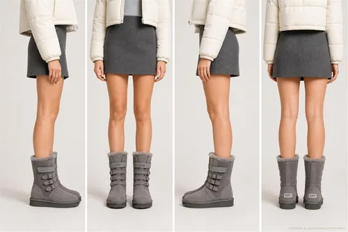 Vista 2 de Aumu - Botas de nieve de invierno para mujer Beige