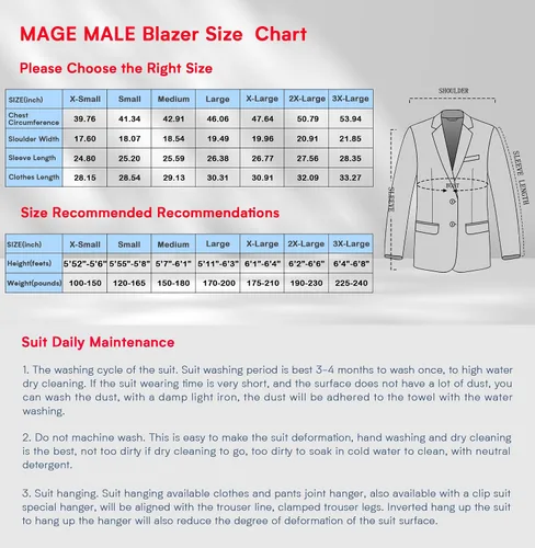 Vista 5 de MAGE MALE Blazer casual para hombre, chaqueta ligera de traje de dos botones, abrigo deportivo de lino, chaqueta de esmoquin ajustada para negocios