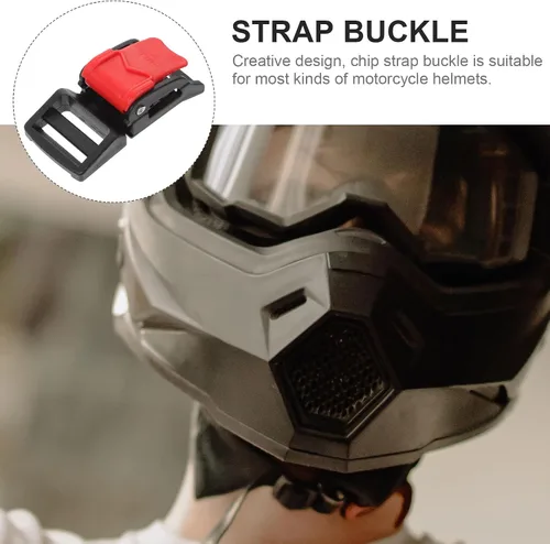 Vista 3 de Kit de 10 hebillas de liberación rápida para casco, adaptador de correa de barbilla de acero inoxidable con trinquete, casco de motocicleta, casco