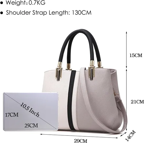 Vista 4 de FANDARE Elegante bolso de mano para mujer, impermeable, de piel sintética