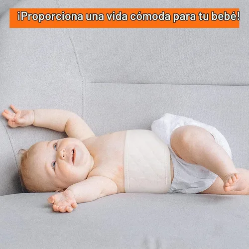 Vista 6 de Liitrton 10 PCS White Cotton Baby Belly Button Band for 0-12 Months 10 piezas: Blanco Clásico