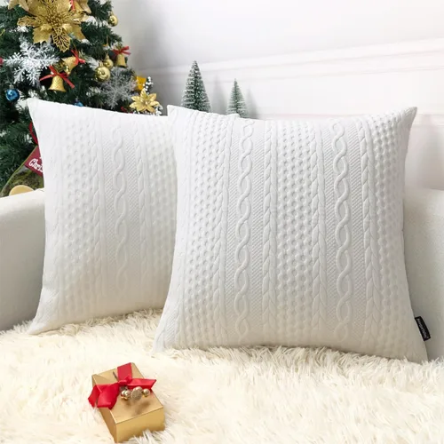 Vista 18 de Booque Valley Paquete de 4 fundas de almohada azules de 18 x 18 pulgadas, fundas de almohada decorativas de verano para sofá, estilo campestre