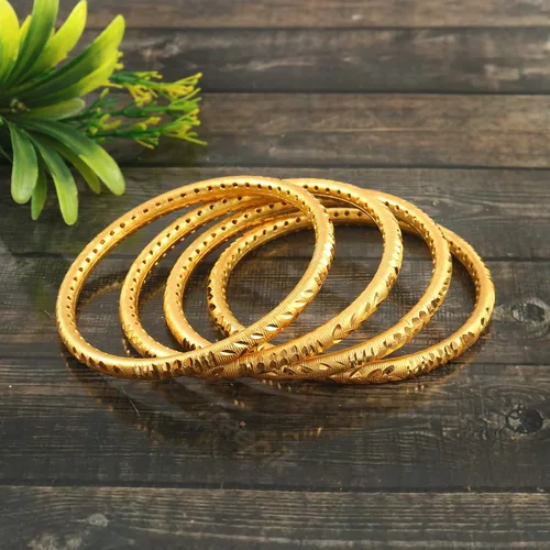 Vista 4 de Bangles Indian Rajasthani Handmade Meena Work Gold Plated Ad size 2.8 inch normal size Traditional Jewelry gifting wedding 6364