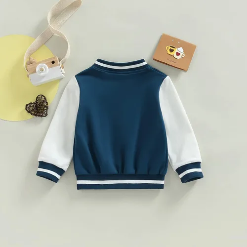 Vista 3 de Seyurigaoka Chaquetas de béisbol para niños pequeños,Chaqueta Varsity para niños,Chaquetas de béisbol unisex para bebé