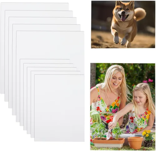 Vista 9 de 10 piezas de espacios en blanco de sublimación para fotos metálicas 6"X8" X0.45mm de aluminio, letrero de foto en metal en blanco para pared, marco