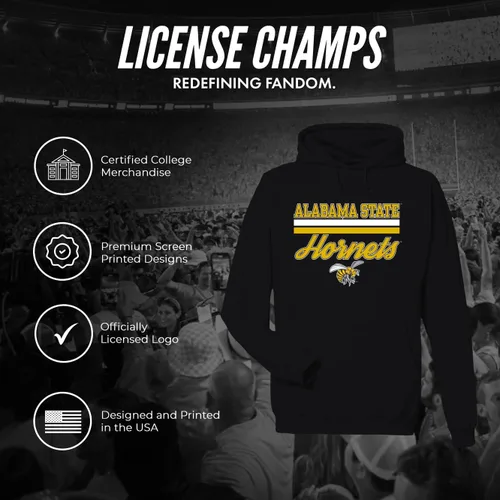Vista 2 de License Champs Sudadera con capucha Merch oficial de la NCAA College Sudadera con capucha para hombre y mujer Logotipo de Bar