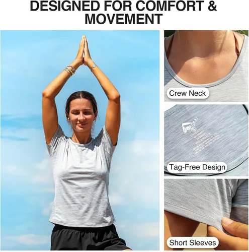 Vista 3 de Kanu Surf Camiseta de natación activa de manga corta UPF 50+ para mujer