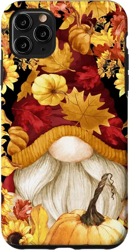 Vista 13 de iPhone 16 Lindos accesorios de otoño otoño con calabaza girasol gnomo caso
