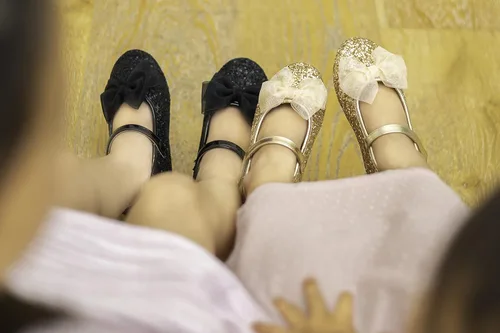 Vista 6 de Otter MOMO Zapatos planos de bailarina para niña, con lazo decorativo, ideales para llevar con vestido y combinan bien con flores, para escuela