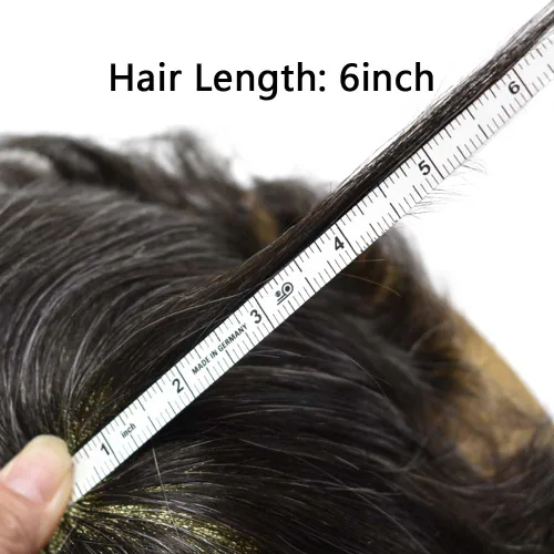 Vista 8 de Mens Toupee Hair Piece For Men Hair Replacement System For Men Fine Mono Mens Hair Piece Human Hair Piece Toupee For Men Hairpieces Protesis Capilar