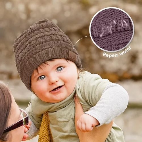 Vista 7 de Paquete de 3 gorros de bebé, sombreros para recién nacido, sombreros para bebé, sombreros para niña, gorro para recién nacido, gorro de invierno