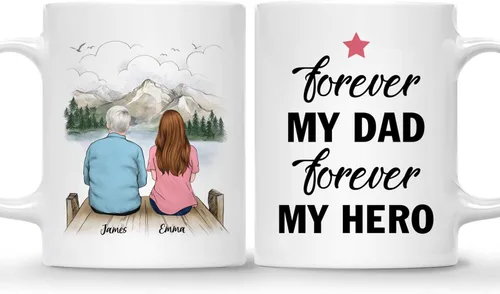 Vista 8 de Gossby Taza personalizada para padre - Regalos para padre, regalos para padre, mejores tazas de café para padre, taza personalizada para papá. Padre