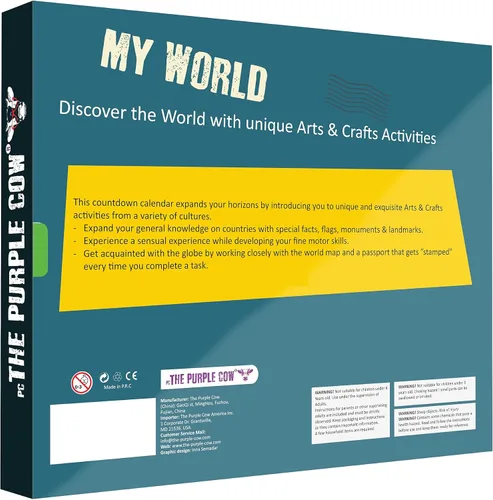 Vista 2 de Calendario de Adviento My World 2025: visita 24 países, explora diferentes culturas, crea artes y manualidades originales de cada país. A partir