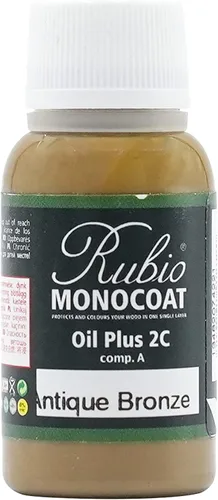Vista 145 de Rubio Monocoat Muestra de Tinte y Acabado para Madera - Niebla 5% Aceite Plus Parte A Aceite de linaza para madera de secado rápido y ecológico