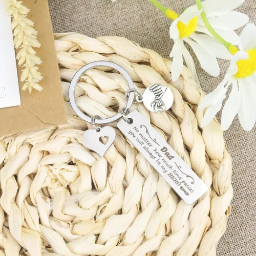 Vista 6 de Regalos para el Día del Padre de parte de la hija, regalo para papá, llavero para el Día del Padre, regalos de niños, regalo del día del padre