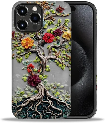 Vista 146 de ZHEGAILIAN Funda para iPhone 11, carcasa dura a prueba de golpes + silicona suave 2 en 1 híbrida, parachoques a prueba de caídas - Vidrio manchado