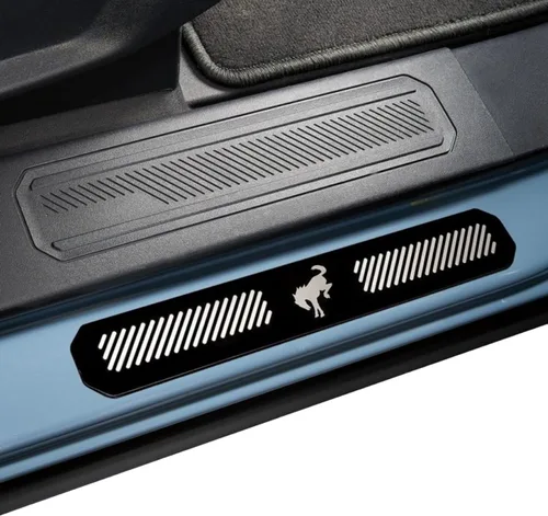 Vista 2 de Putco Bronco - Juego de 2 placas para umbral de puerta, color negro, para Ford Bronco de 2 puertas 2021-2025