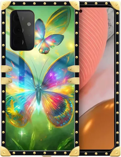 Vista 114 de Funda compatible con Samsung Galaxy A03S 4G, TPU suave de lujo y parte trasera de policarbonato duro para niñas y mujeres, funda protectora a prueba