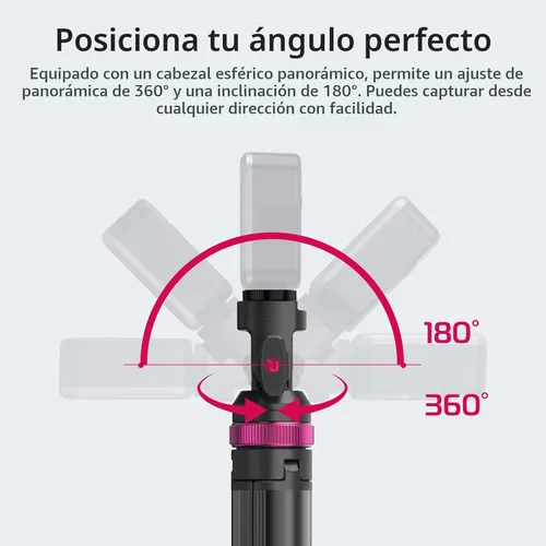Vista 6 de ULANZI MT-89 Trípode extensible de aluminio, soporte de luz ajustable portátil de 82", con tornillo de 1/4" de liberación rápida, trípode
