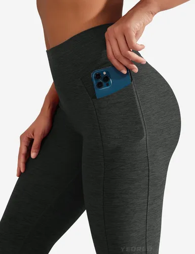 Vista 2 de YEOREO Daze - Leggings de entrenamiento con espalda en V para mujer, leggings de cintura alta, pantalones de yoga para gimnasio