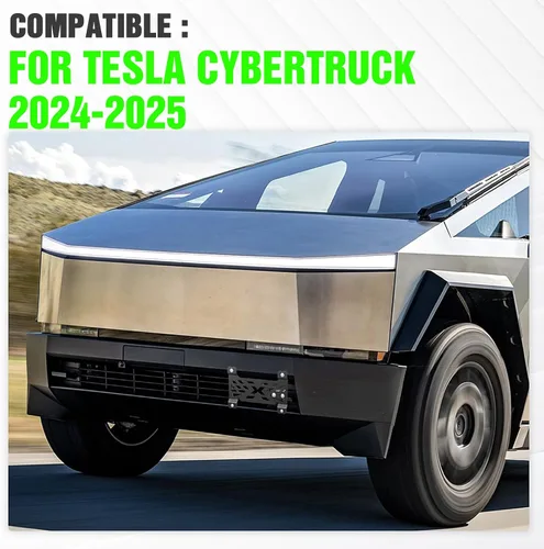 Vista 2 de Marco de Placa de Matrícula Frontal Compatible con Tesla Cybertruck 2024 2025 2026, Soporte de Placa de Matrícula sin Taladro con Antirrobo, Kit
