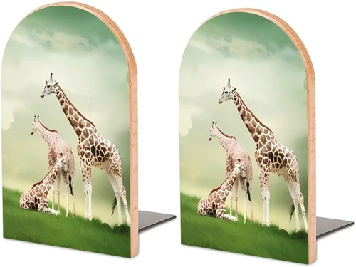 Vista 12 de Bird Rock Doves - Sujetalibros de madera resistente para estantes, tapones decorativos antideslizantes resistentes para libros, películas, CDs