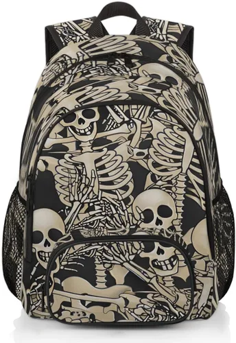 Vista 18 de Mochilas escolares para mujeres y hombres - Elegante mochila escolar universitaria - Mochilas de viaje resistentes al agua para niñas y niños, Azteca